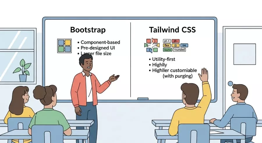 مقایسه سبک طراحی کامپوننت محور و Utility-first